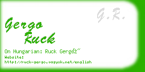gergo ruck business card